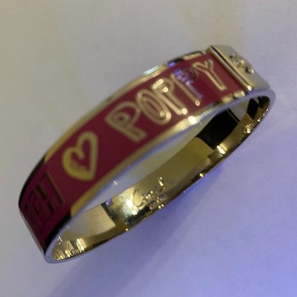 Coach Pink Poppy Bangle Bracelet - Picture 1 of 4